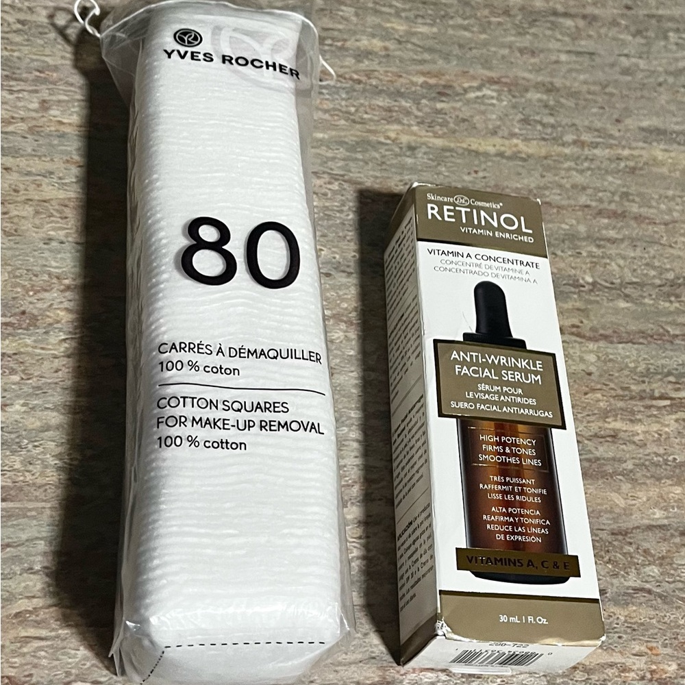 NIB Retinol anti-wrinkle intensive firming serum & Yves Rocher makeup removal